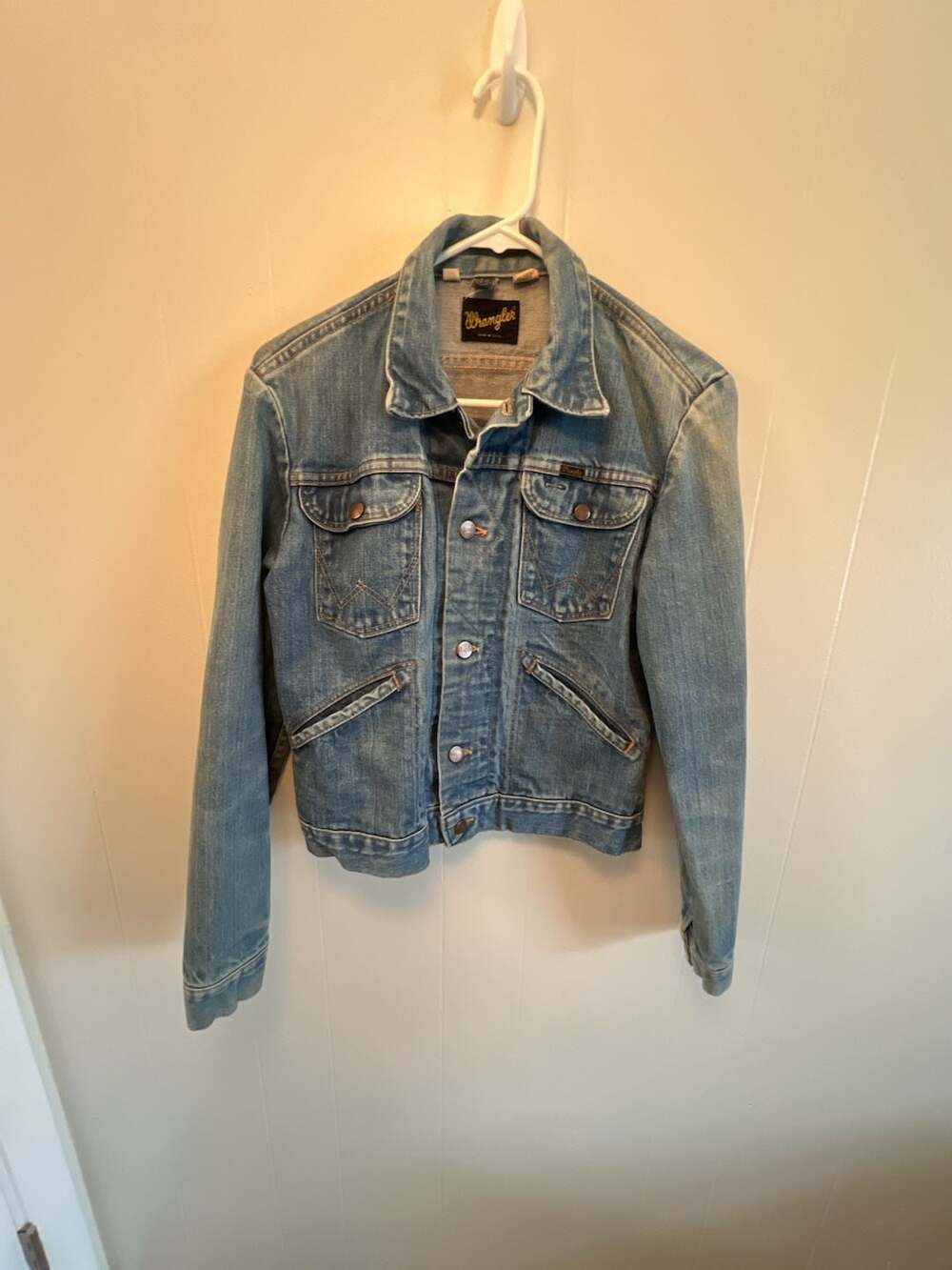 Wrangler Vintage Denim Jacket Size 36 Blue Trucker Jacket